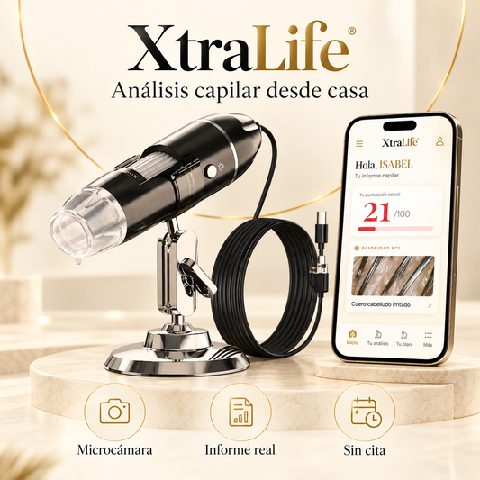 Test Capilar XtraLife — Análisis profesional desde casa con microcámara